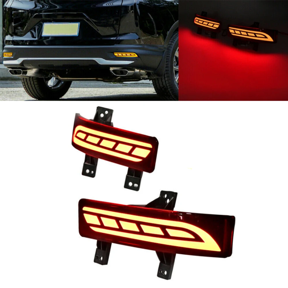 

LED Rear Bumper Running Light Brake Warning Light Sequential Turn Signal Rear Bumper Brake Lamp Fit For Honda CRV 2020-2021
