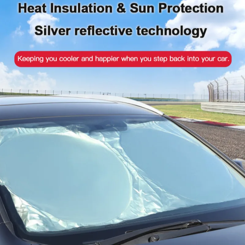 

Coated silver six-piece set sun visor universal automotive supplies visor front and rear window reflective sun block curtains