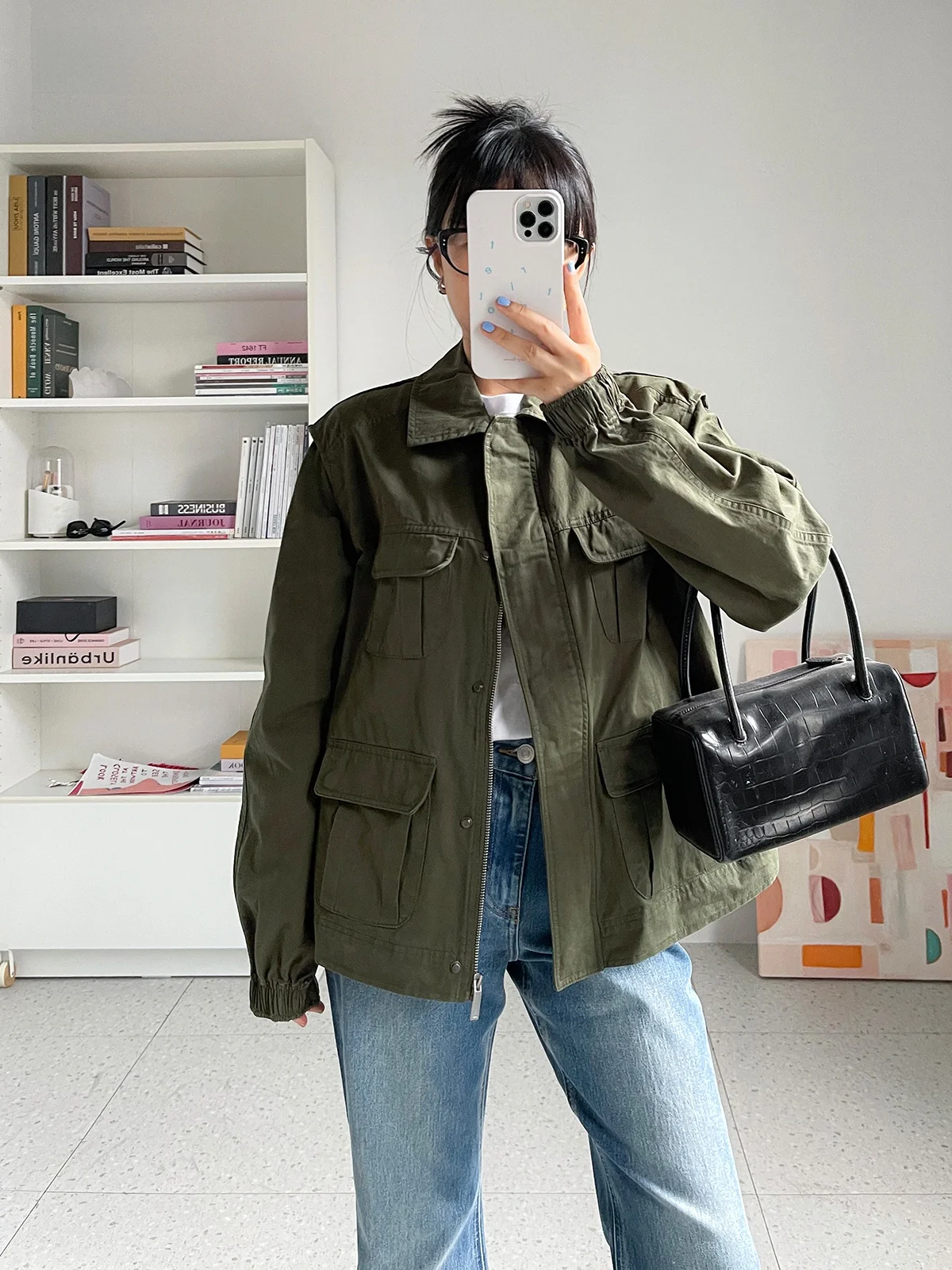 

Новая осенняя женская куртка в стиле ретро, рабочая одежда, с множеством карманов, прямого кроя, с длинными рукавами, на молнии