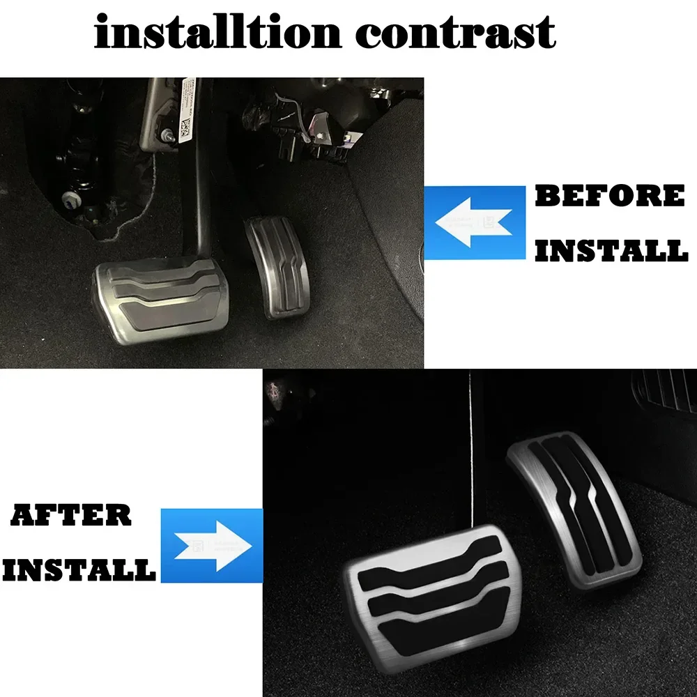 For Ford Focus 2 3 4 MK2 MK3 MK4 S ST 2005 - 2020 Kuga Escape 2009 - 2020 LHD Stainless Steel Car Pedals Covers Pedals Parts