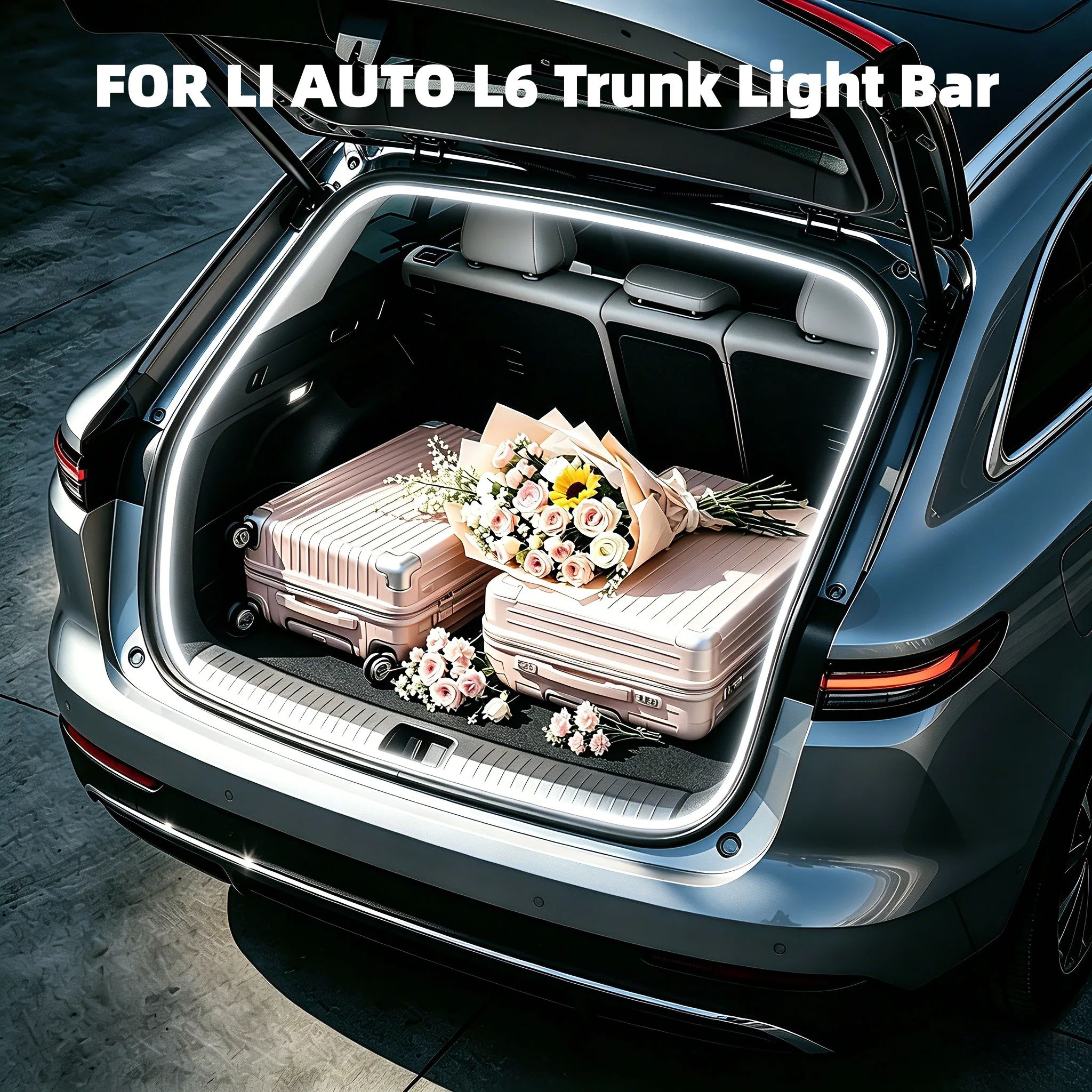 

For LI AUTO L6 trunk light modification light Atmosphere lights White warm white Rear Trunk LED Light Bar