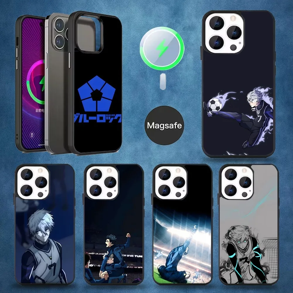 

Blue Lock Phone Case For iPhone 16,15,14,13,12,11,Pro,Max,Plus,Mini,Magsafe,Magnetic Wireless Charging Case