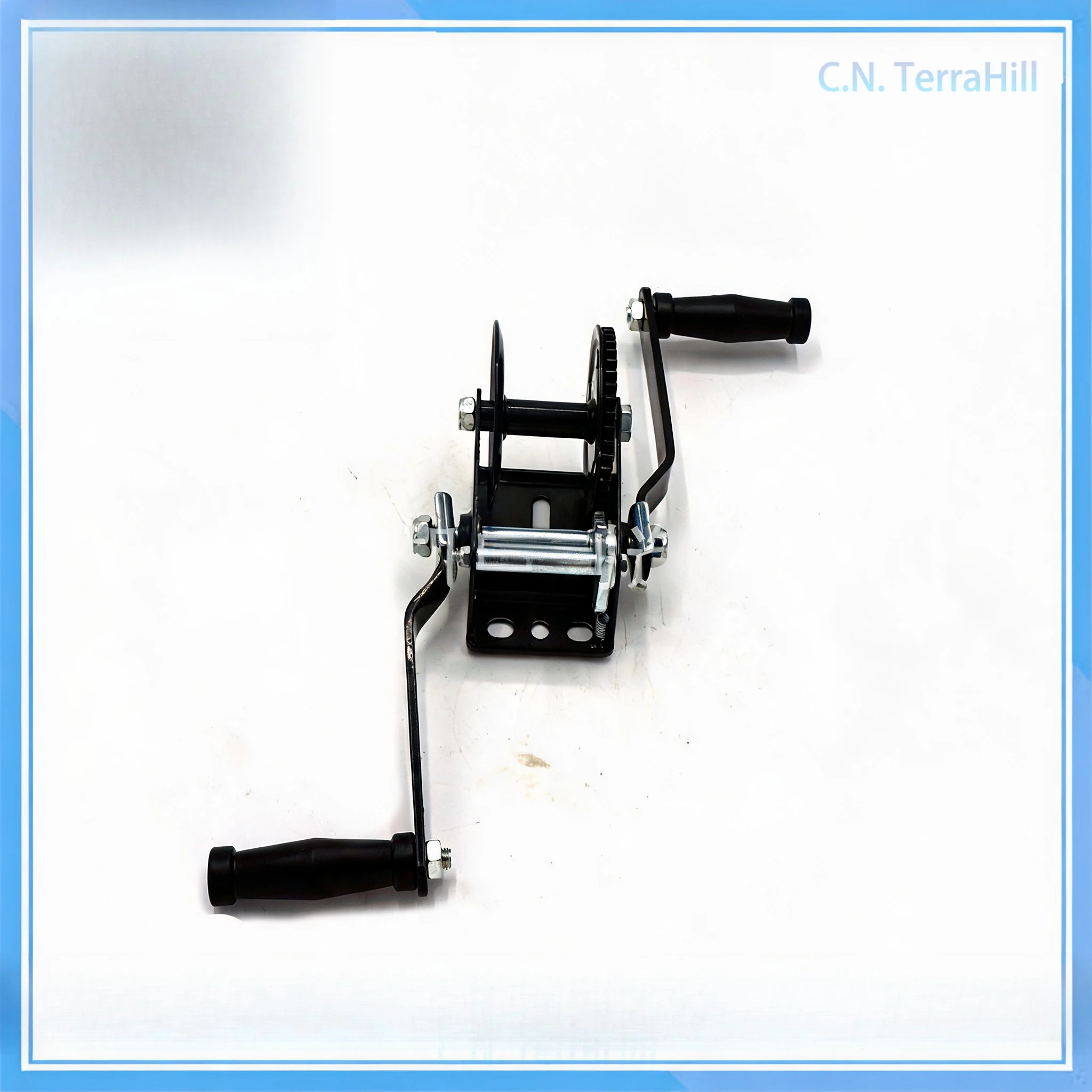 800LB Manual Winch Boat Hand Winch with Double Handles Heavy Duty Hand Crank Winch