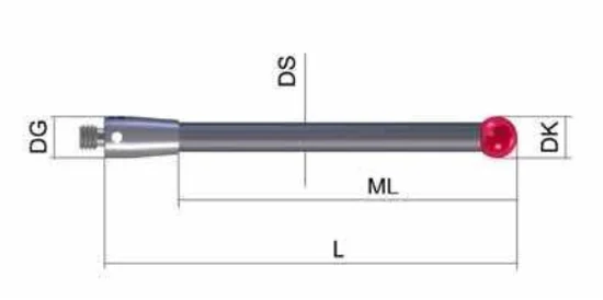 German ZEISS coordinate measuring probe 626103-0300-125 M3 thread three-dimensional probe