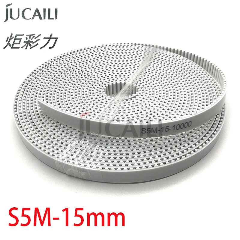 JUCAILI New S5M Rubber belt Long Belt S5M-15-10000 white open synchronous belt for Large Format Inkjet Printer Top quality belt