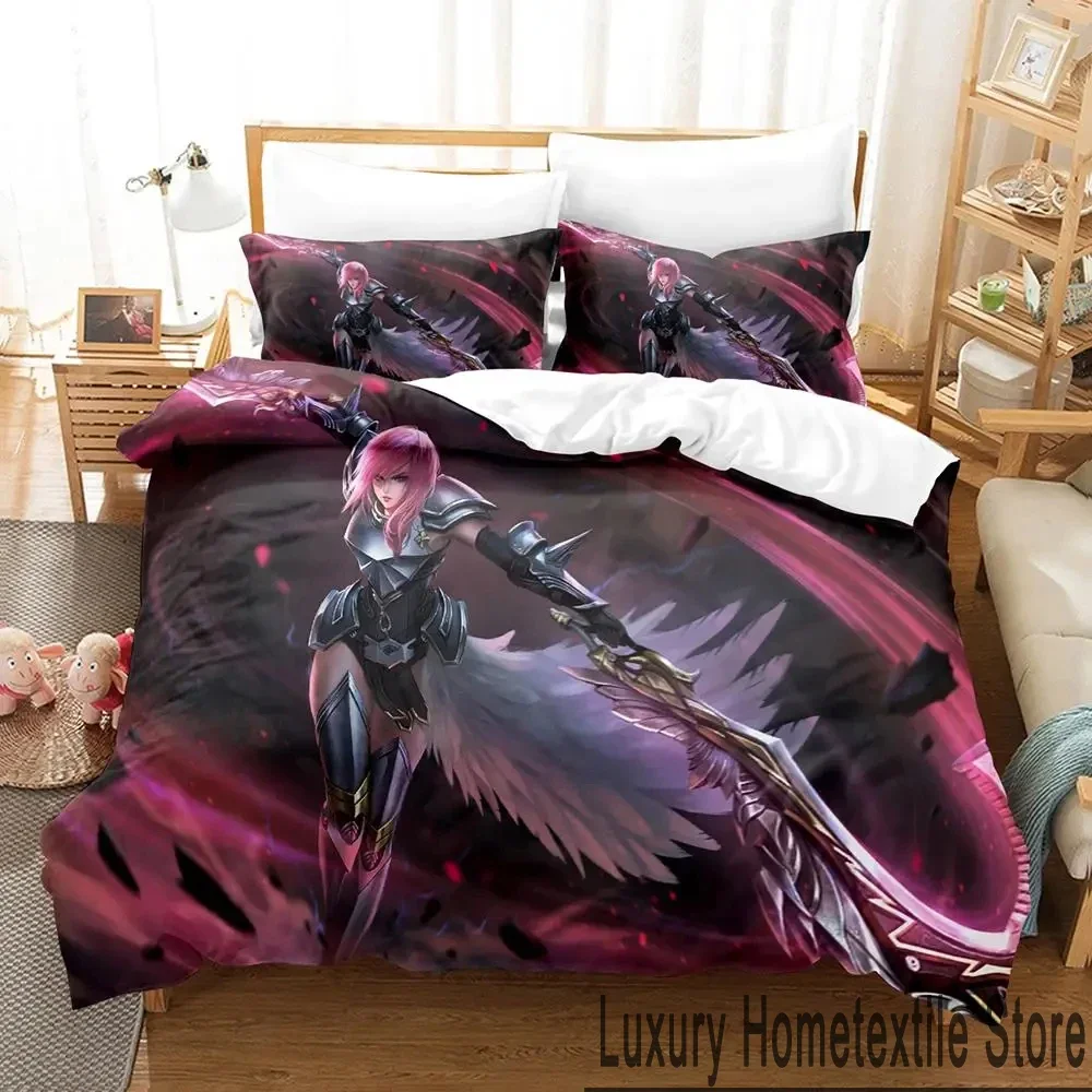 Anime Game Final Fantasy XIII 2 Bedding Set Duvet Cover Bed Set Quilt Cover Pillowcase Comforter king Queen Size Boys Adult