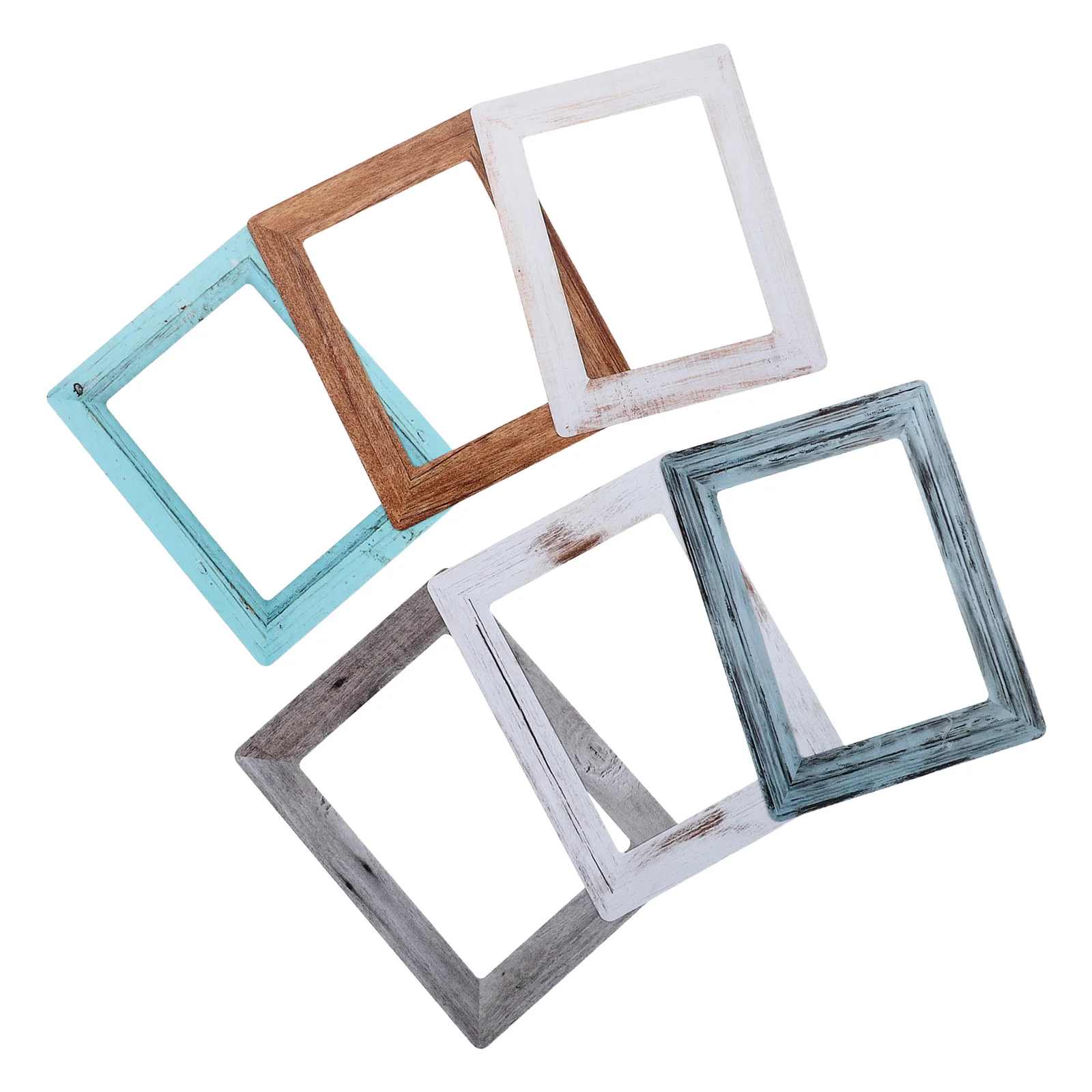 

12 PCS Magnetic Photo Frame Picture Frames Refrigerator Display Stickers Brown Pvc