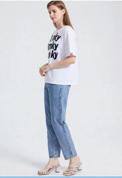 New arrival women t shirts top tee short sleeve men running cotton clothes  1025