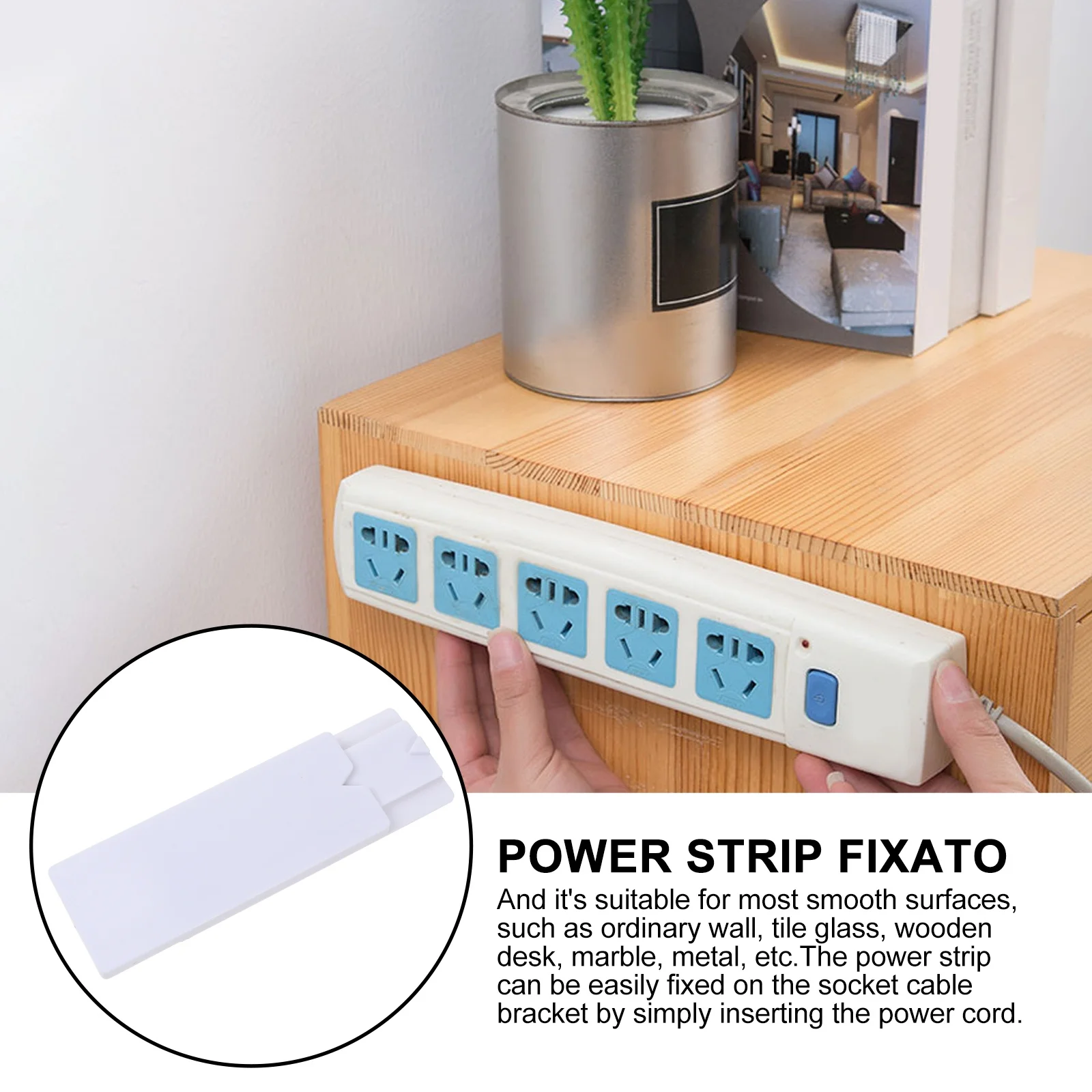 6 قطع من حوامل قطاع الطاقة ذاتية اللصق مثبتات على الحائط ومنظمات الكابلات لإدارة كابلات تخزين الحائط المكتبية #5