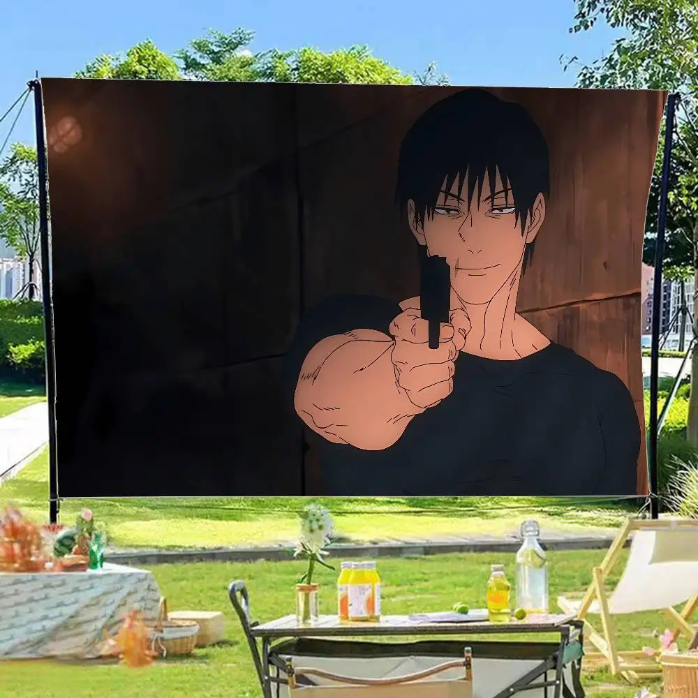 Kaisen Fushiguro Toji Anime Large Size Flags Printing Patterns Interesting Birthday Party Decorations Banner