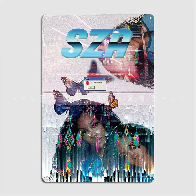 

Sza Metal Plaque Poster Cinema Garage Cave Pub Printing Painting Décor Tin Sign Posters