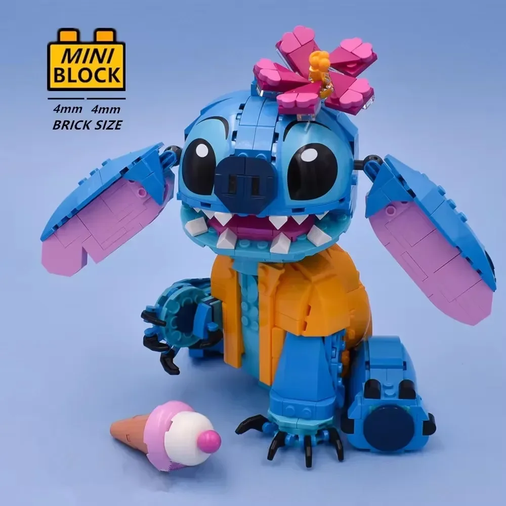 Stitch Aliens Cute Cartoon Display Decoration Set Model Building Blocks Bricks Fit MOC-43249 Kid Toys Game Gift Birthday