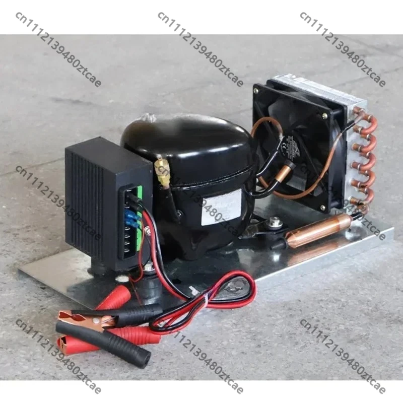 BD25HC Refrigeration Compressor Condenser, 12V 24V Car Marine FreezerPart2.5m³ WorkingVolumeSolarRefrigeratorCooling Accessory