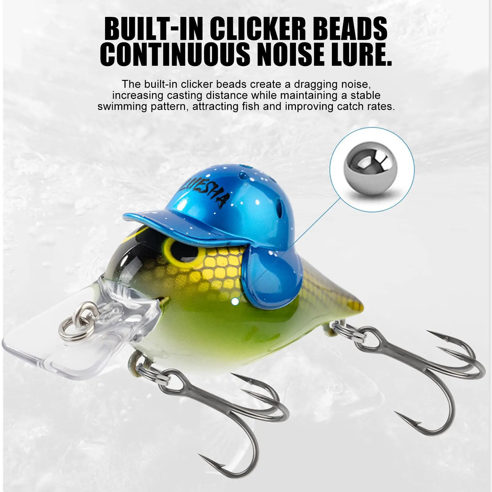 

NEW Hooded Fishing Bait With Realistic Hooks, All-Environment Lure For Saltwater Freshwater Bass Trout, Ice Shore Kayak Casting