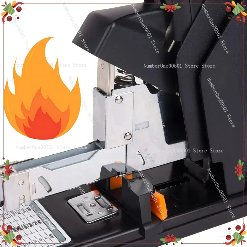 Manual Effortless Stapler Big Size Thick 210 Sheets Binding Finance Office Stationery Heavy Duty Stapling Machine 0383