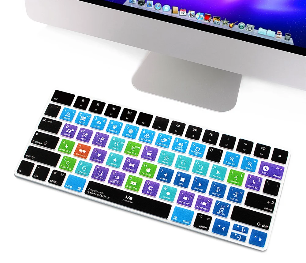 Hotkeys Shortcut Silicone Keyboard Protector Cover  US Layout for Apple Magic Keyboard MLA22L/A A1644 iMac