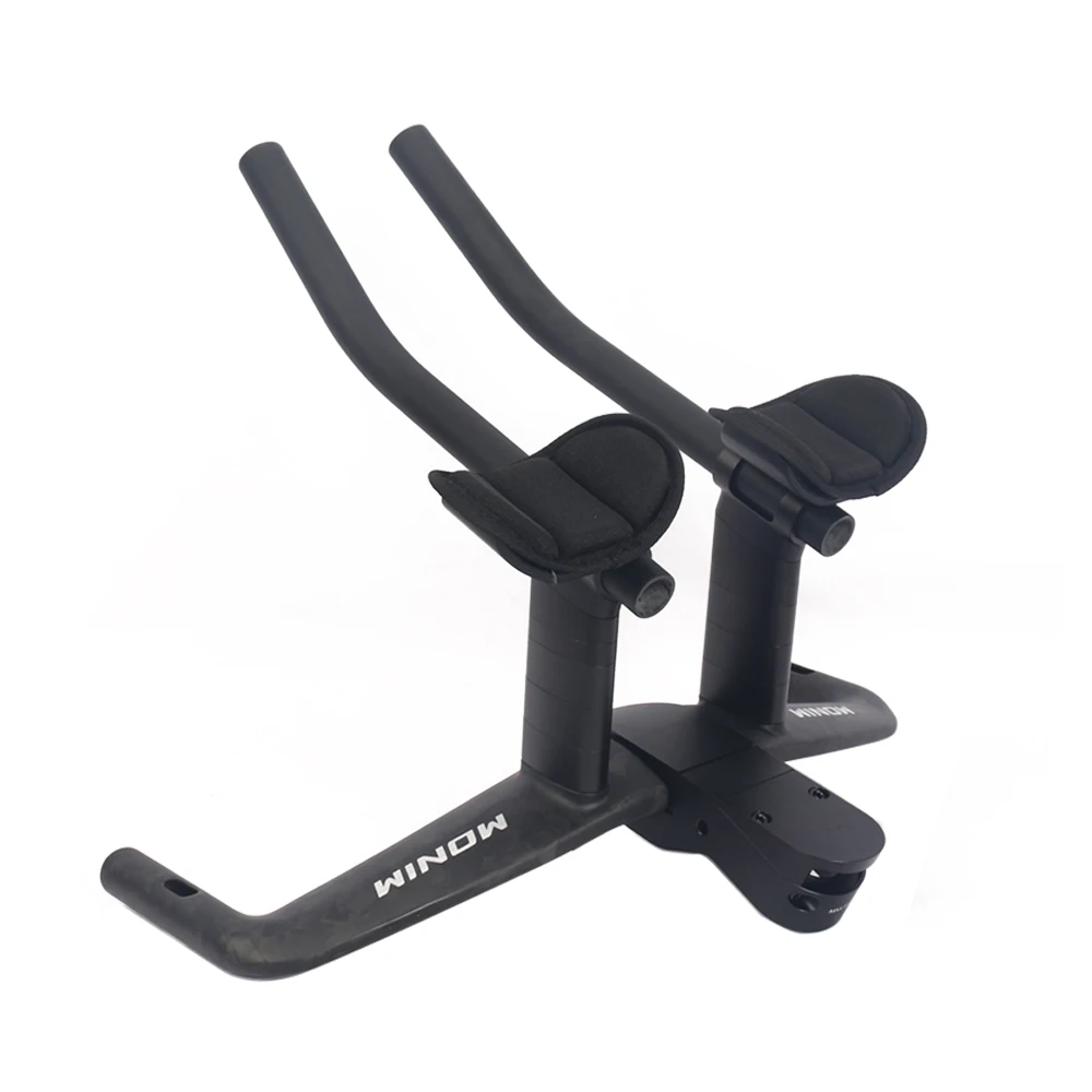 Winowsports 400mm Full Carbon Fiber Trialthlon Bicycle Handlebar Rest Put Handlebar Aero Carbon TT Bike Handle Bars Trial TT Bar