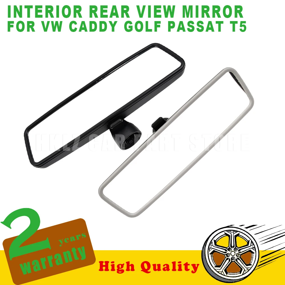 Interior Rear View Mirror New Black or White Rearview Mirror For VW Caddy Golf Passat T5 Easy Installation car accessories