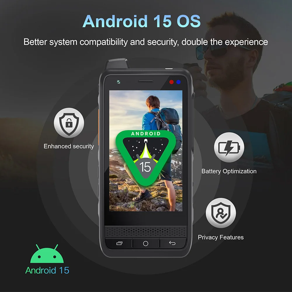 جديد Anysecu W400 Android 15 4G شبكة راديو فتح WIFI NFC Poc Walkie Talkie F400 العمل مع Real-ptt Zello Pocstar