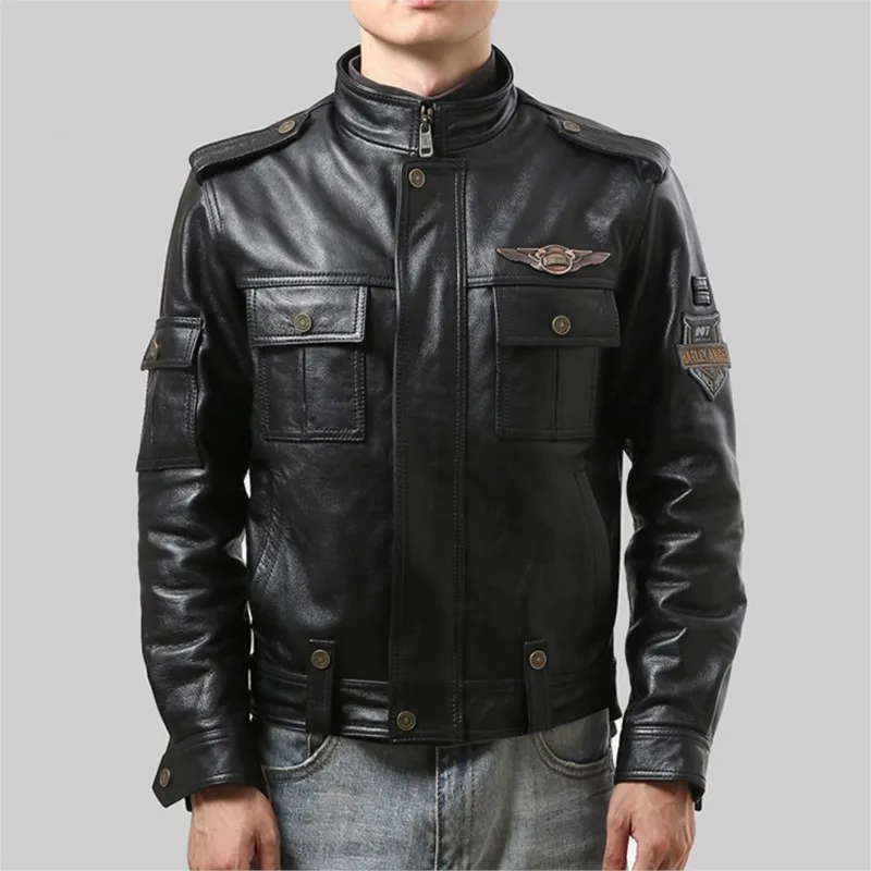 Wing leather for men front layer cowhide