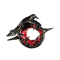 2025 Game Love and Deepspace Sylus Brooch Red Zircon Crow Badges Pin for Clothing Jewelry Cosplay Accessories Fans Gifts