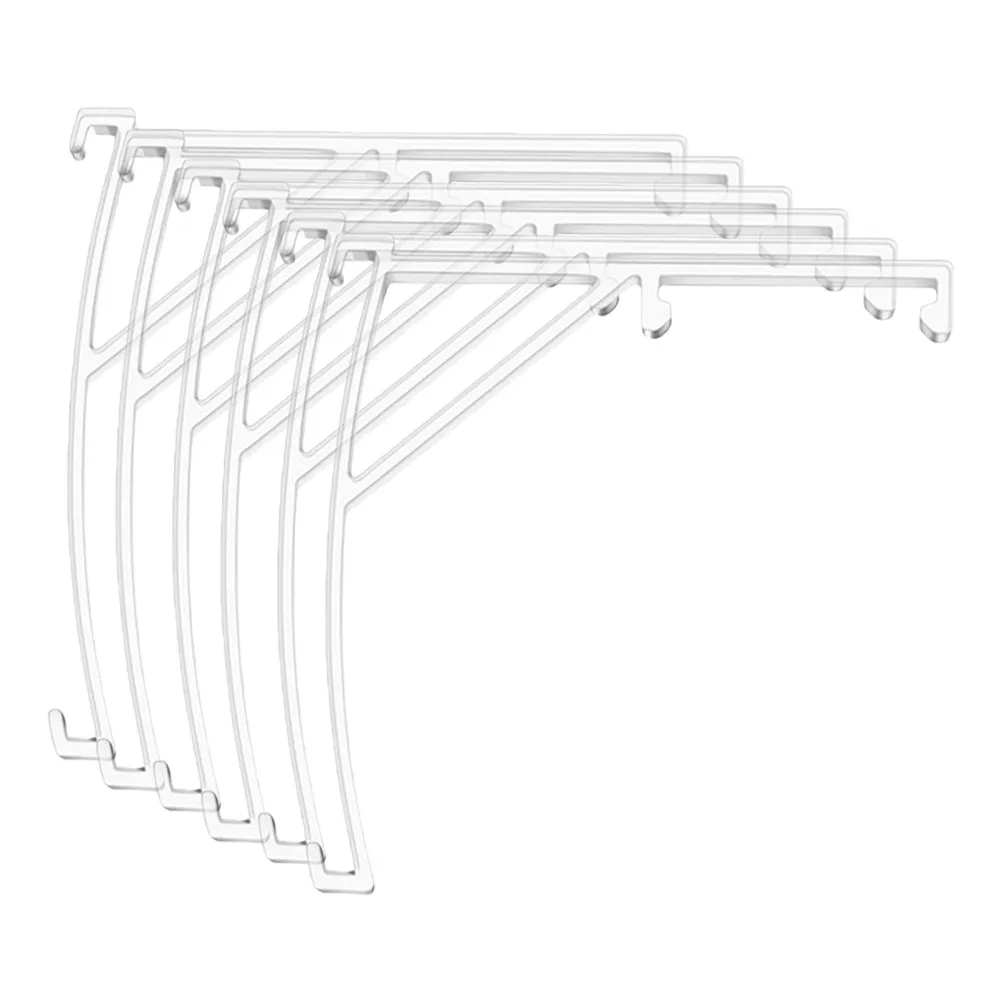 6Pcs Plastic Window Blind Clips Replacement Vertical Blind Bracket Clips Transparent Valance Parts Hidden Installation