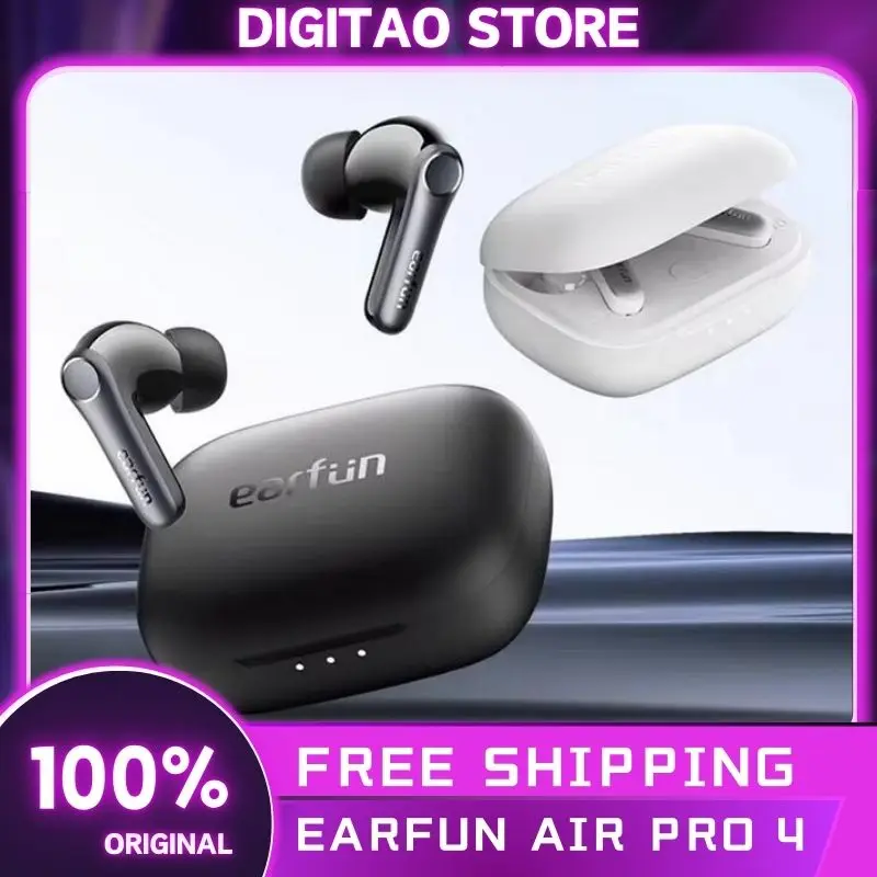 

EarFun Air Pro 4 Wireless Earphone Active Noise Reduction HI-FI Bluetooth 5.4 Earphone E-sports IPX5 Earbud Custom Gamer Gift