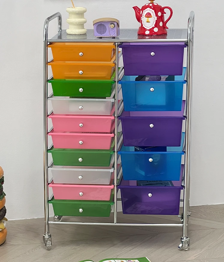 Nordic multi-storey storage cabinets are simple, small household storage units are modern and movable.