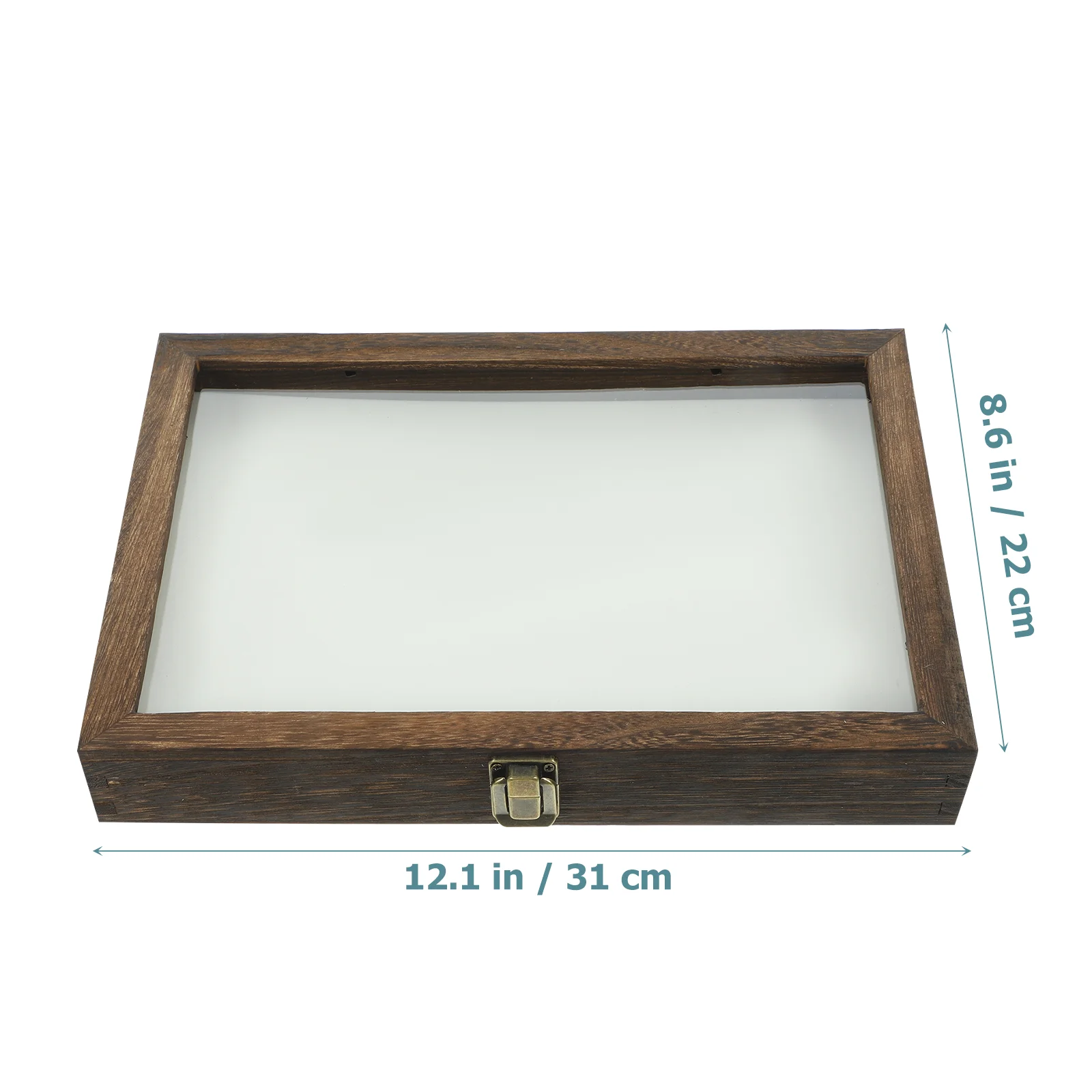 Vitrina de madera para muestras de insectos, tapa transparente de 12x8x6cm, adorno de escritorio a prueba de polvo, caja de almacenamiento artesanal