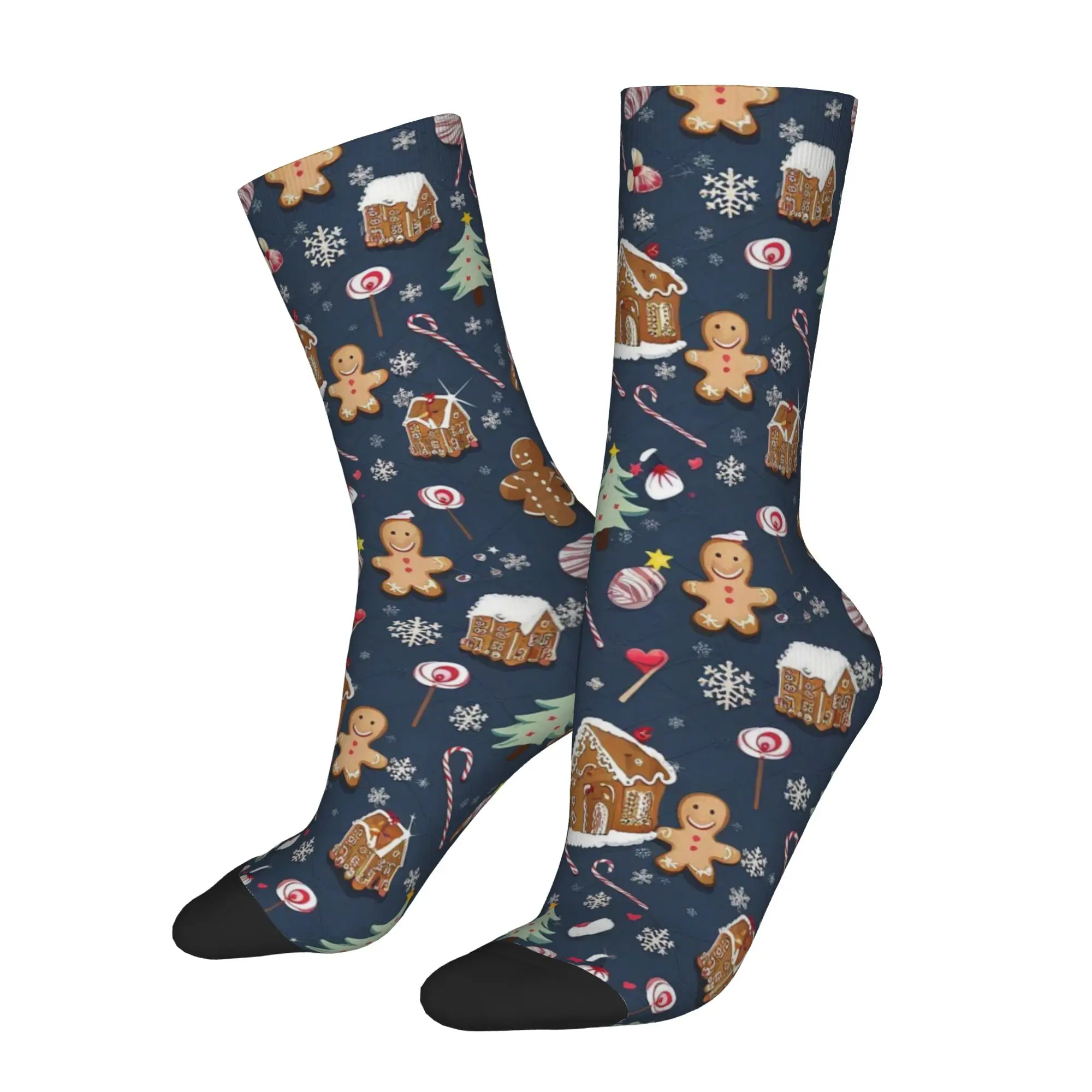 Christmas Santa Claus Xmas  Socks for Women Men Accessories All Seasons  Cute Middle Tube Socks Non-slip