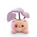 Gato de peluche morado con control remoto