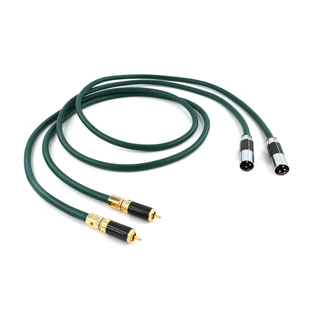 

Hifi FA-220 Pure Occ XLR Plug To RCA Plug Cable High End 2rca To Hifi 2xlr Cable Carbon Fiber Pure Copper Gold-plated Connector