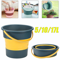 Collapsible Bucket Outdoor Fishing Camping Space Saving Portable Folding Silicone Car Wash Bucket Bathroom Kitchen Bucket