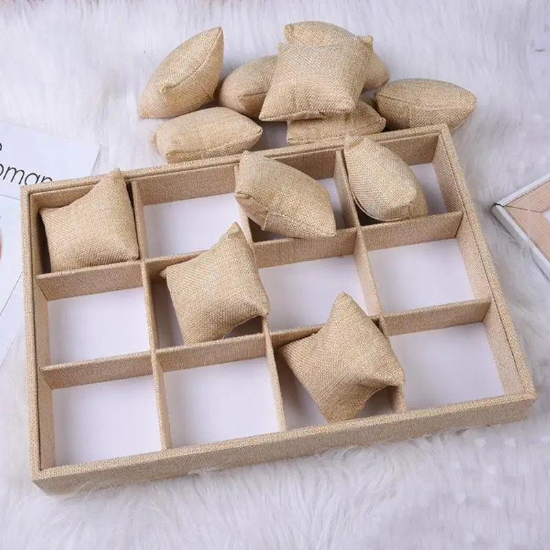 

12-битный браслет для часов, сумка для часов, дорожная витрина, деревянный жесткий портативный держатель для часов, органайзер с