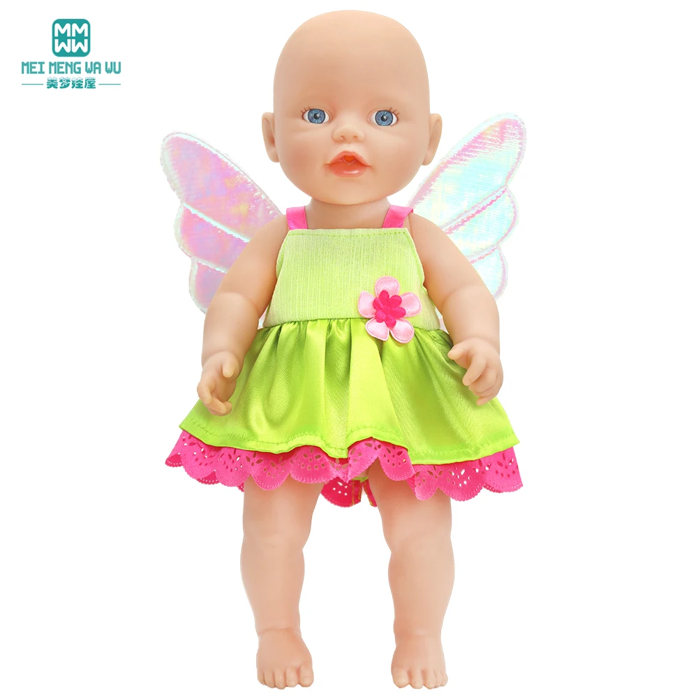 NEW Doll clothes Fashion T-Shirt Suspender Skirt for 12inch 30-40cm Toys Crawling Doll accessories