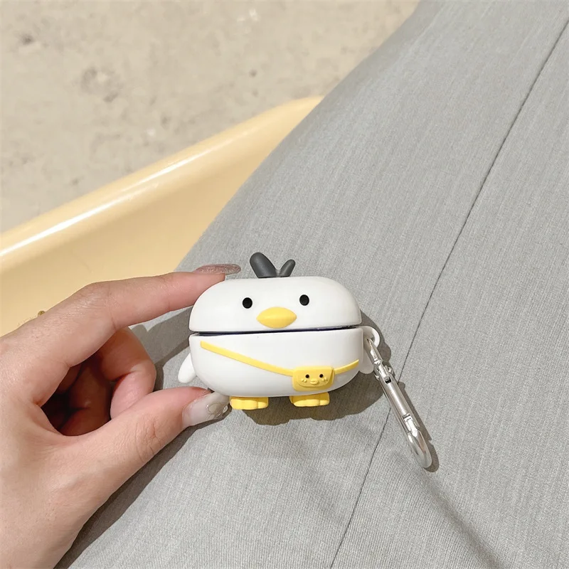 

For Samsung Galaxy Buds FE Case,Cute 3D Cartoon Duck Bag Protective Earphone Silicone Cover For Samsung Galaxy Buds 2/Pro