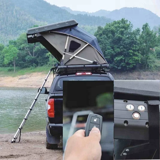 

2 Person Outdoor Camping Electric Remote Car Hard Shell Roof Top Tent