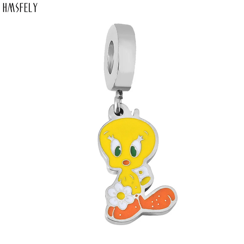 

HMSFELY Lovely Duck design Pendant For DIY Bracelet Necklace Jewelry Making Charm Beads Bracelets Parts