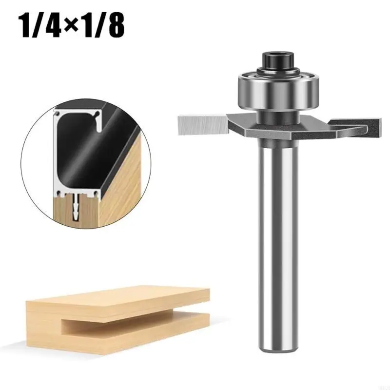 W8KB Woodworking Milling Router Bit Slotting T Cutting Tool Suitable For Craftsmanship Tasks Intricate Designs Projects