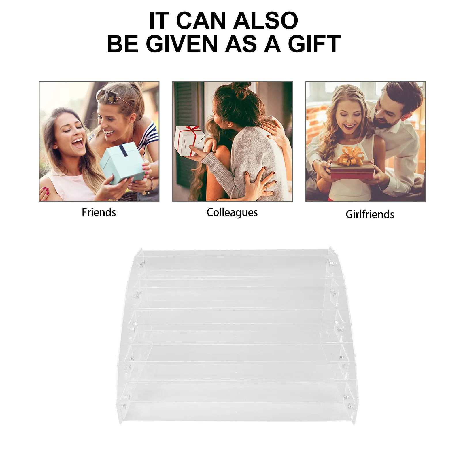 

1Pcs Acrylic Cosmetics Organizer Multi-Layer Rack Nail Polish Lipstick Storage Holder Simple Style Lipstick Rack