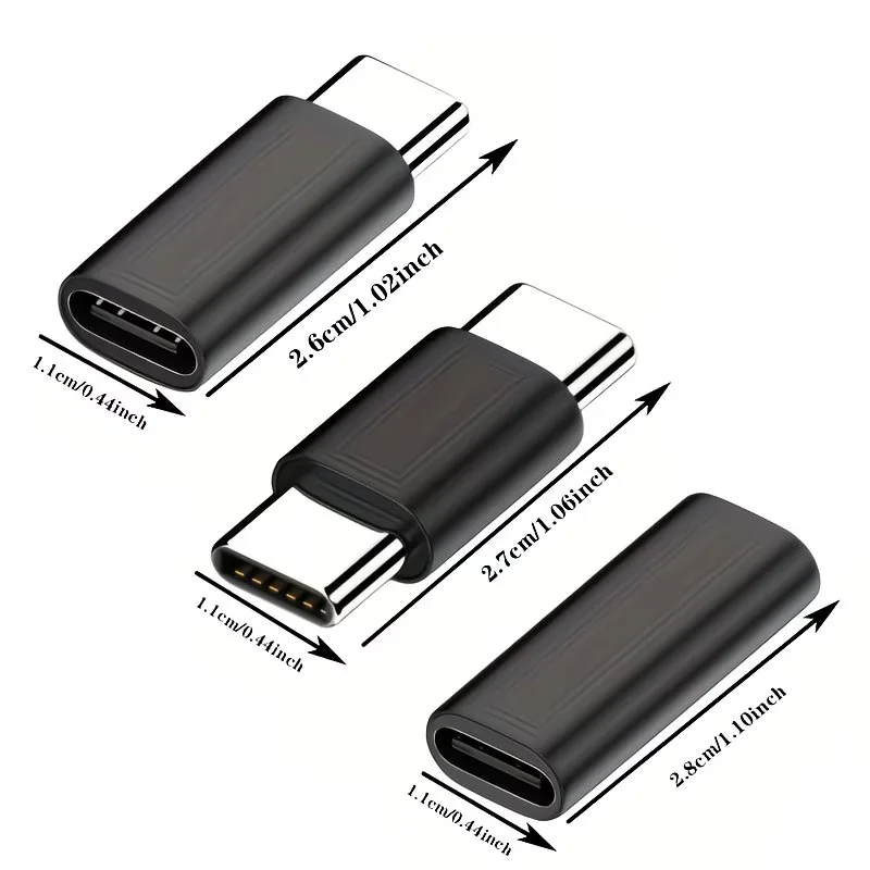 6pcs USB-C Extension Cables [3.1 Gen 2] 10Gbps Data Transfer & PD 60W Fast Charging - USB-C Male to Male/Female Adapters, Durabl
