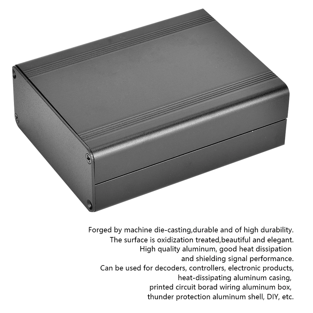 Aluminum Alloy Project Box  Sandblast Oxidized Black Enclosure Electronic Case Enclosure