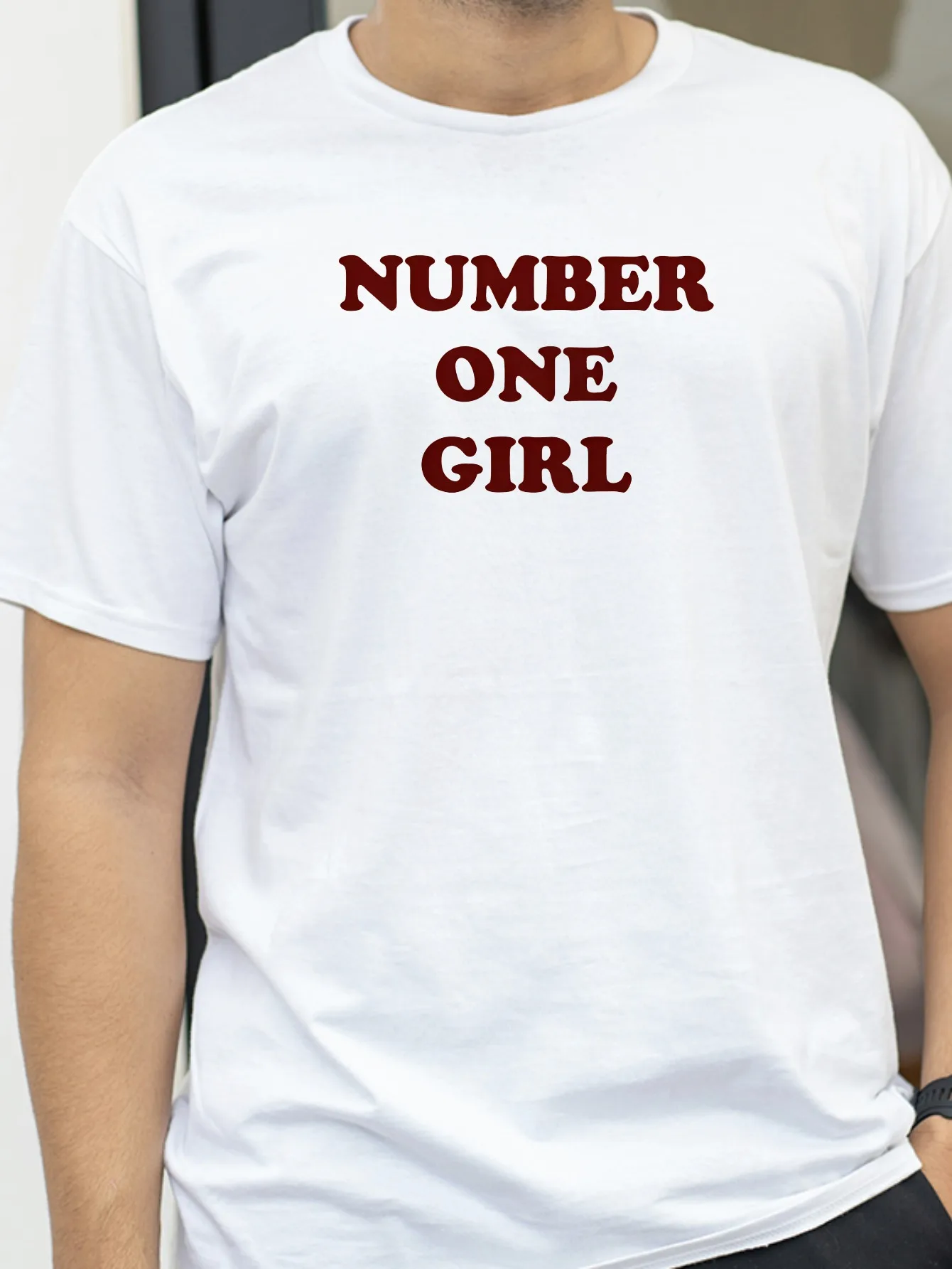 

Number One Girl letter print T Shirt Men women Clothing Harajuku Tops tees round neck short sleeved tshirt summer o neck tee