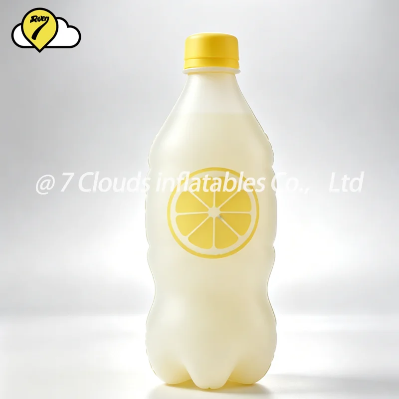 Customized logo Inflatable Drink Bottle Cans Cube Juice Beverage Bottle Inflatable Decoration Model with Blower and Led