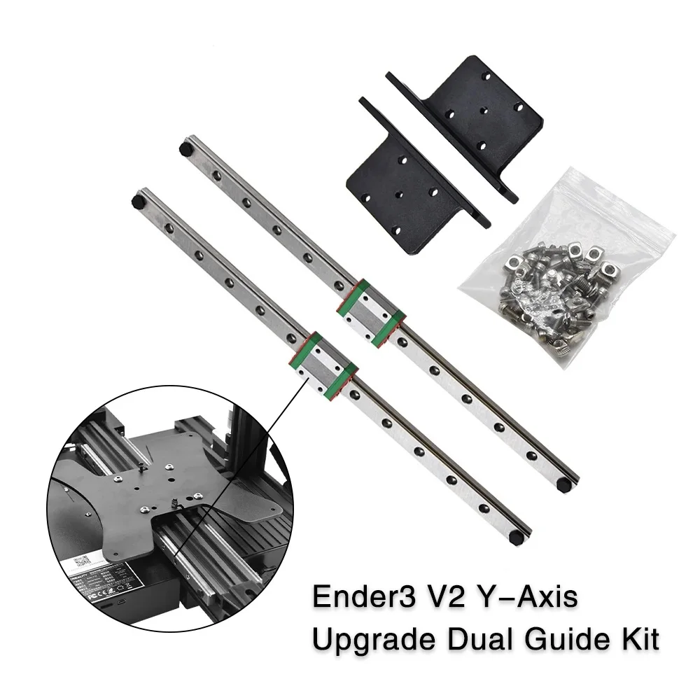 Y-AXIS Dual Linear Rail Kit MGN12H For Ender 3 Ender-3V2 Ender-3PRO Creality 3D Printer CNC Upgrade Kit 300mm Length