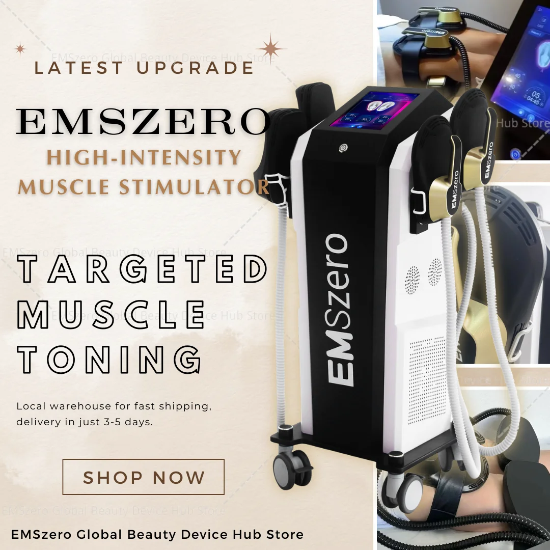 Professional EMSzero Muscle Stimulation 6500W 200HZ RF Machine EMS Body Sculpting Equipment Fat Burning Slimming