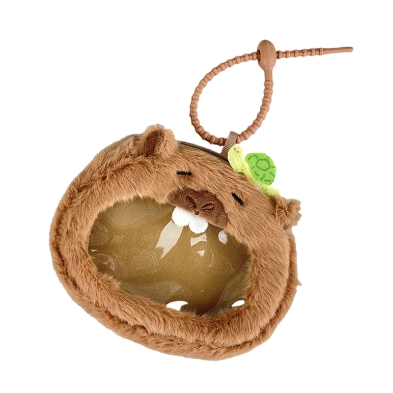 整理カードのためのクリエイティブプラッシュアニマルコインホルダーコンパクトサイズマネーバッグ