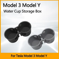 For Tesla Model 3 Model Y 2021 2022 Water Cup Holder Storage Box Console Cup Holder Storage Box Car Interior Supplie