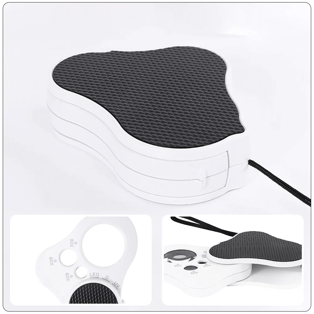 

LED Magnifying Glass Jewellery Magnifier Jewelry Loupe Folded Pocket Jewellers Handheld with Dual Lens