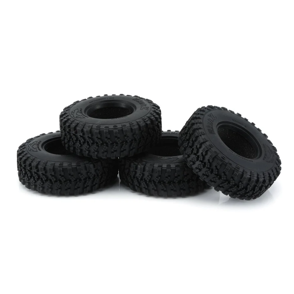 4PCS 1.9 inch Rubber Tyre Wheel Tire 100mm 105mm 110mm 115mm 122mm for 1:10 RC Rock Crawler SCX10 90046 D90 TF2 Traxxas TRX-4